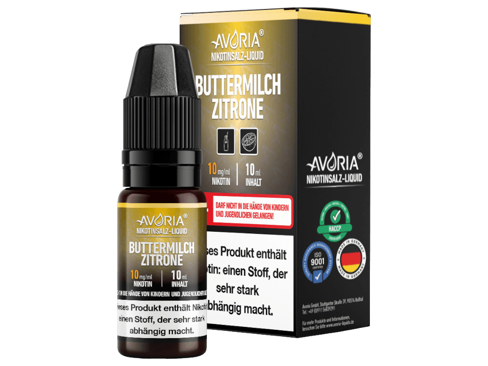 Avoria - Nikotinsalz Liquid - Buttermilch-Zitrone - time4vape