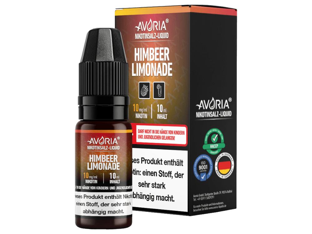 Avoria - Nikotinsalz Liquid - Himbeer-Limonade - time4vape