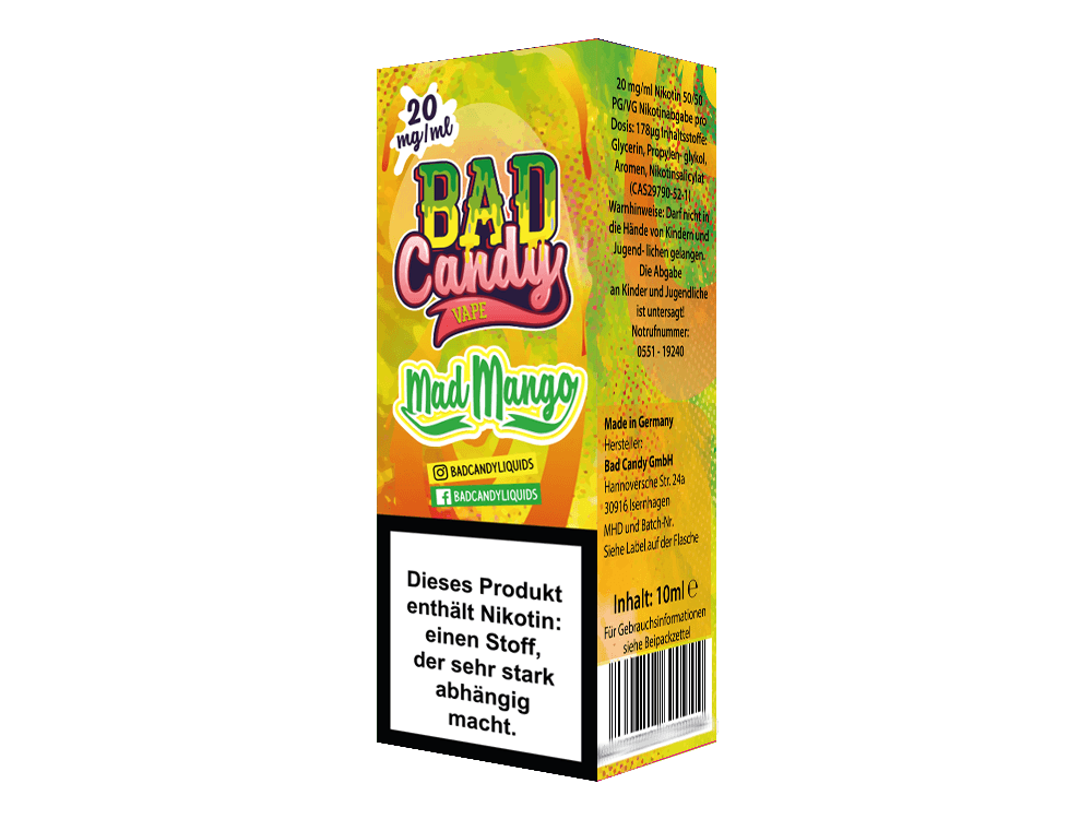 Bad Candy Liquids - Mad Mango - Nikotinsalz Liquid - time4vape