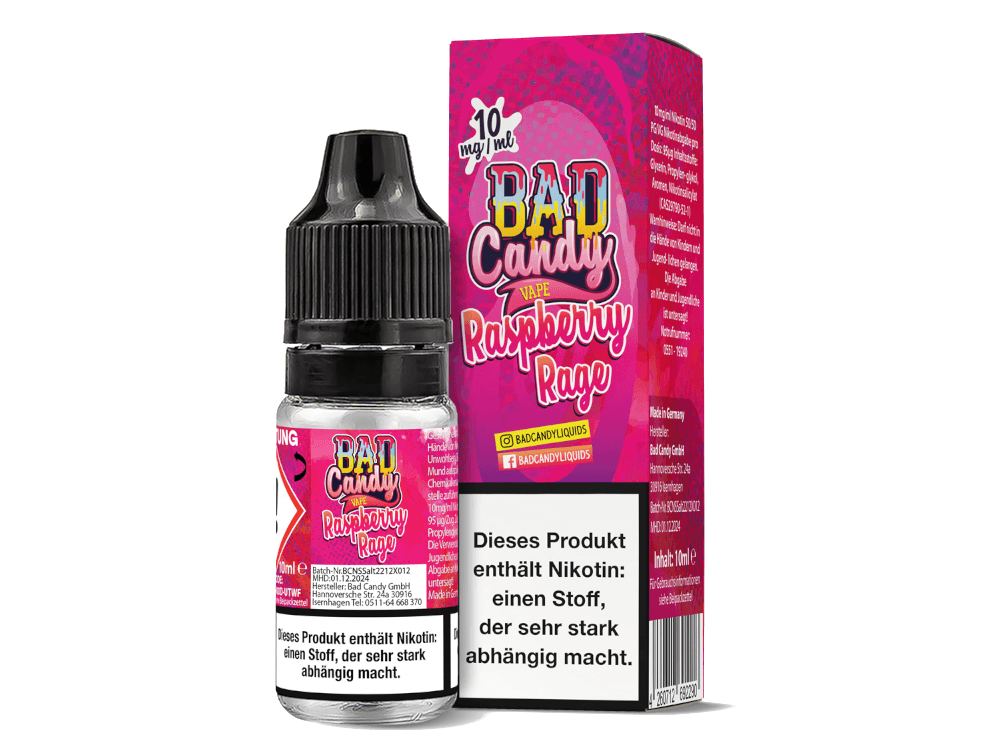 Bad Candy Liquids - Raspberry Rage - Nikotinsalz Liquid - time4vape