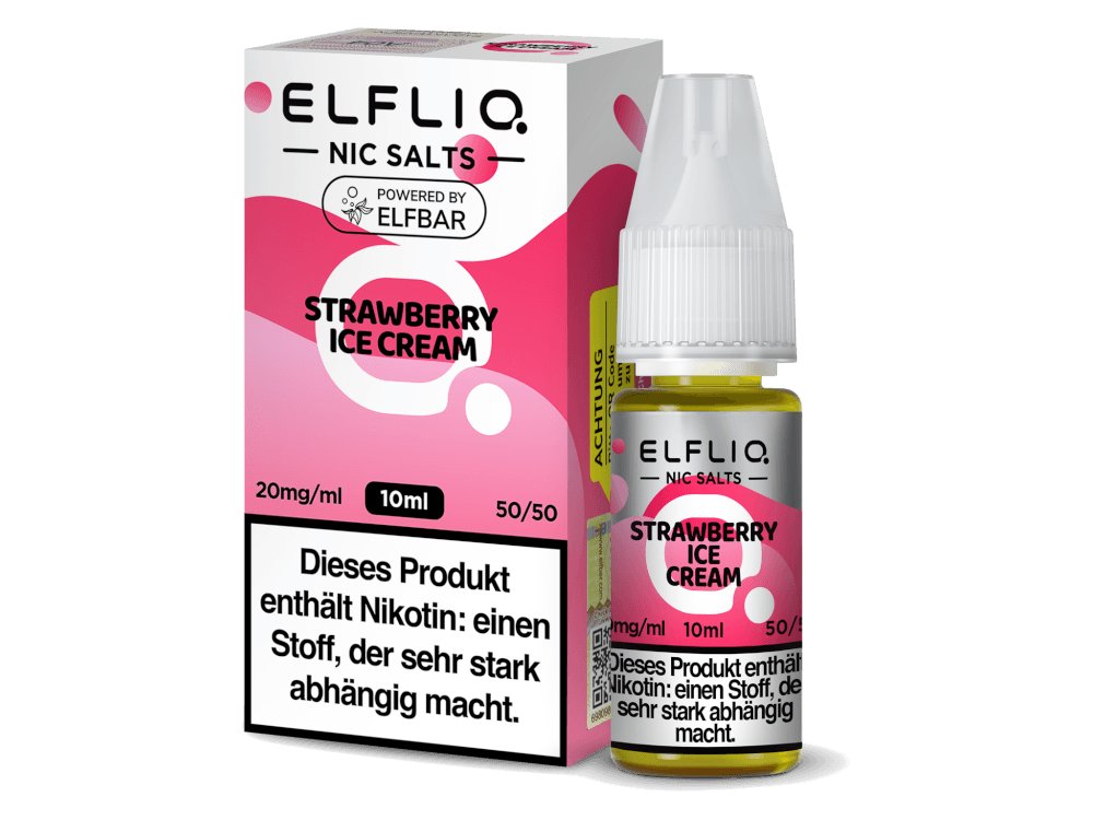 ELFLIQ - Strawberry Ice Cream - Nikotinsalz Liquid - time4vape