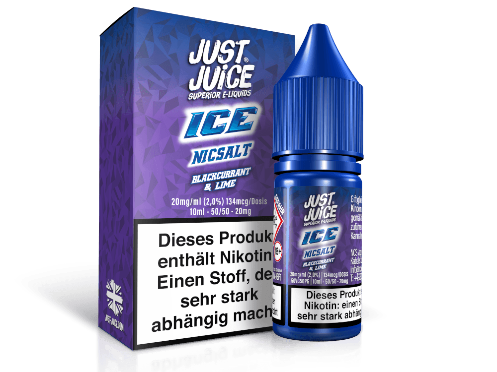 Just Juice - Blackcurrant & Lime Ice - Nikotinsalz Liquid - time4vape