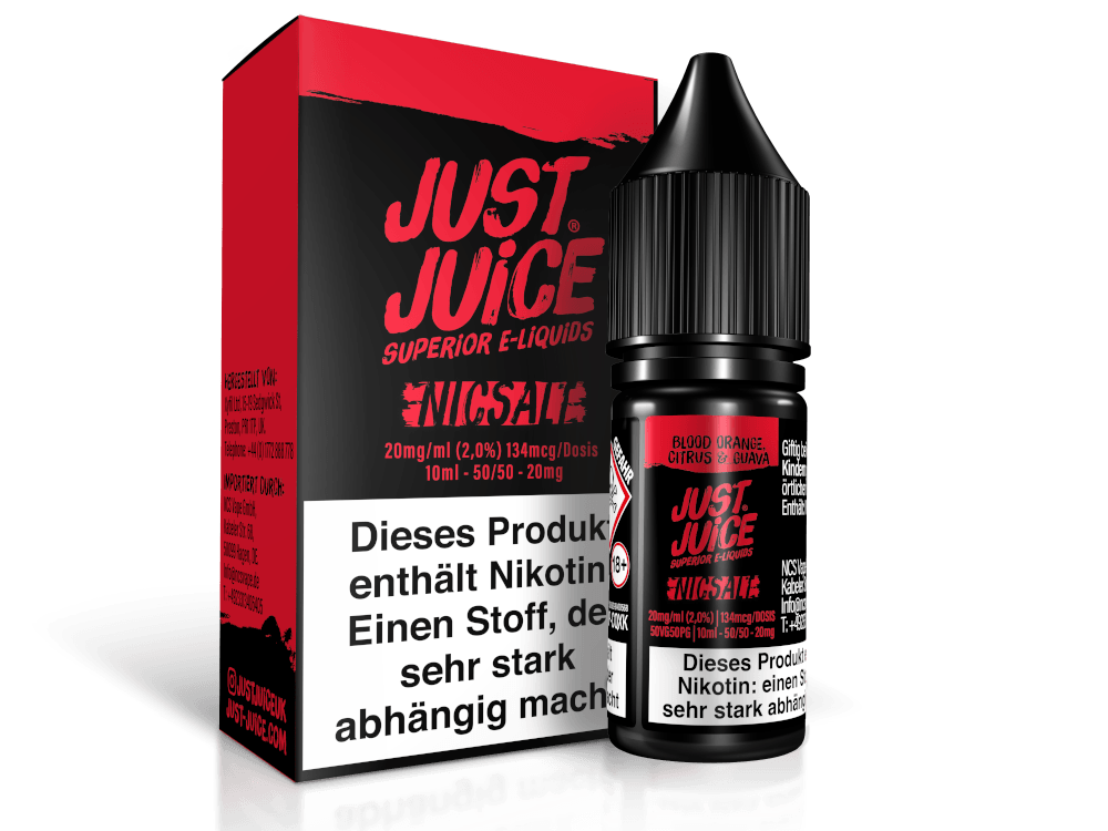 Just Juice - Blood Orange, Citrus & Guava - Nikotinsalz Liquid - time4vape