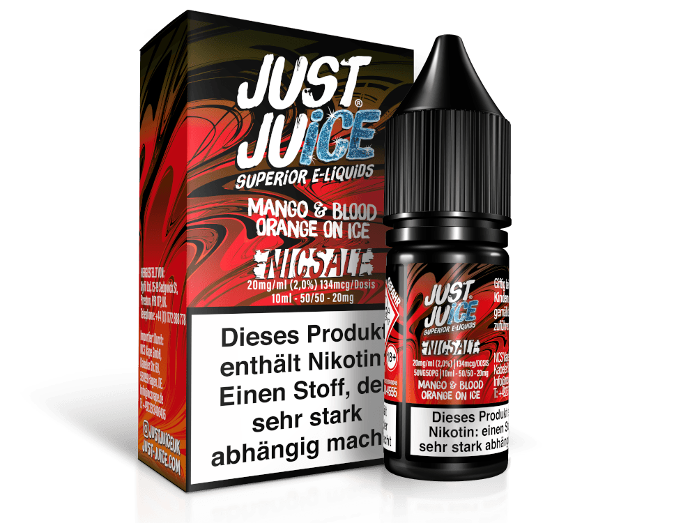 Just Juice - Fusion Mango & Blood Orange on Ice - Nikotinsalz Liquid - time4vape