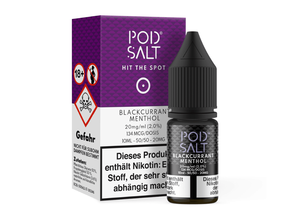 Pod Salt - Blackcurrant Menthol - Nikotinsalz Liquid - time4vape