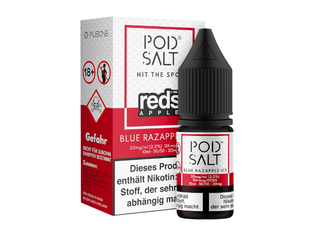 Pod Salt Fusion - Blue Razapple Ice - Nikotinsalz Liquid - time4vape