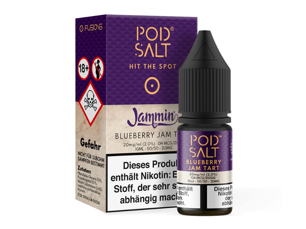 Pod Salt Fusion - Blueberry Jam Tart - Nikotinsalz Liquid - time4vape