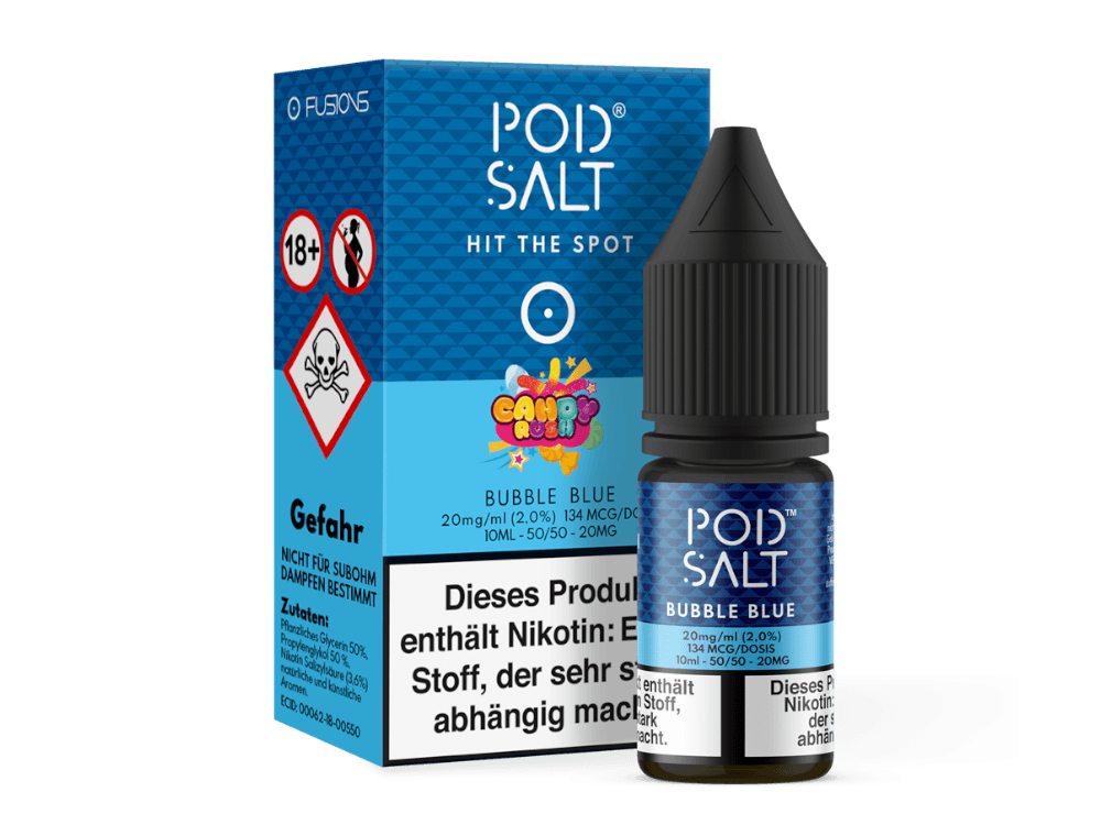 Pod Salt Fusion - Bubble Blue - Nikotinsalz Liquid - time4vape