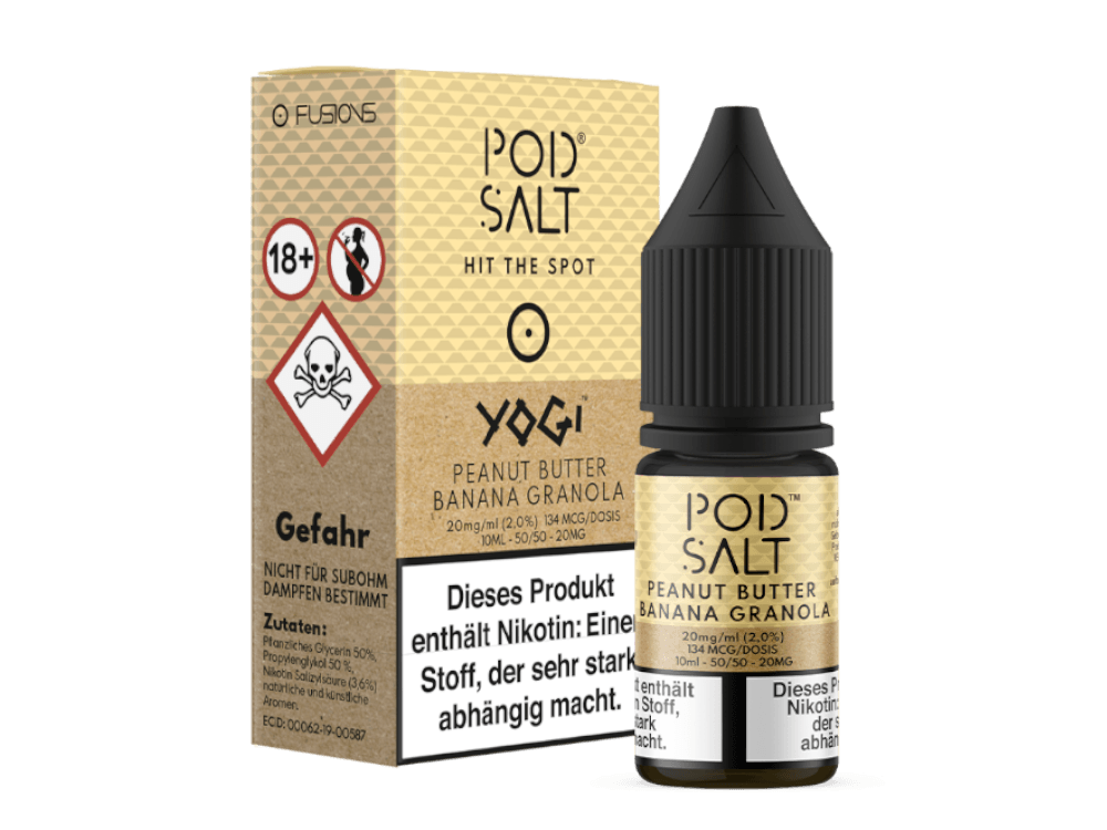 Pod Salt Fusion - Peanut Butter Banana Granola - Nikotinsalz Liquid - time4vape