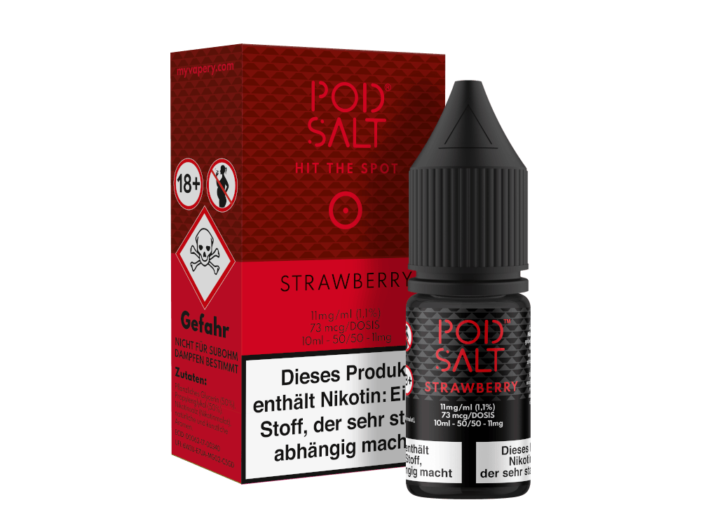 Pod Salt - Strawberry - Nikotinsalz Liquid - time4vape