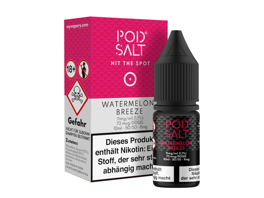 Pod Salt - Watermelon Breeze - Nikotinsalz Liquid - time4vape